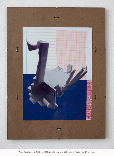 Anna Fasshauer o. T. (Z 1), 2010, Zeichnung und Collage auf Papier, ca. 21 x 30 cm 