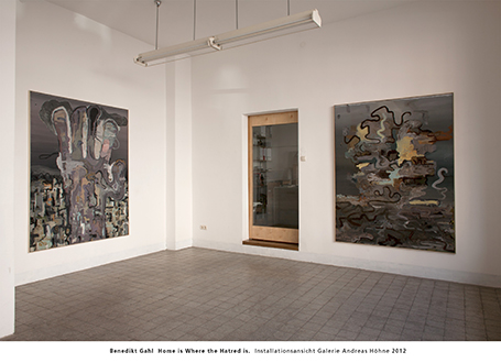 Benedikt Gahl  Home is Where the Hatred is.  Installationsansicht Galerie Andreas Hhne, 2012 