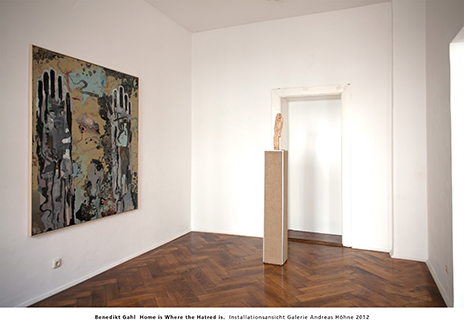 Benedikt Gahl  Home is Where the Hatred is.  Installationsansicht Galerie Andreas Hhne, 2012 