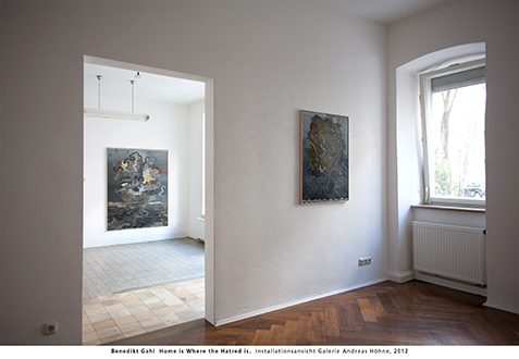 Benedikt Gahl  Home is Where the Hatred is.  Installationsansicht Galerie Andreas Hhne, 2012 