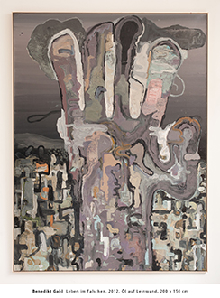 Leben im Falschen-43: Benedikt Gahl  Leben im Falschen, 2012, l auf Leinwand, 200 x 150 cm 