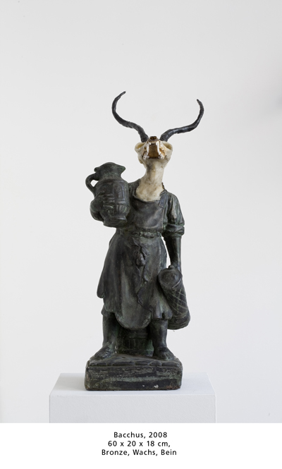 Bacchus, 2008 60 x 20 x 18 cm Bronze, Wachs, Bein 