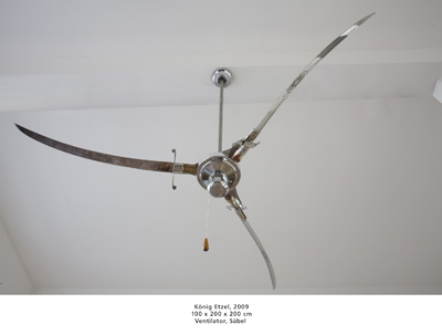 Knig Etzel, 2009 100 x 200 x 200 cm Ventilator, Sbel 