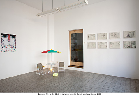Emanuel Eckl  OH GOSH!  Installationsansicht Galerie Andreas Hhne, 2013 