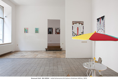 Emanuel Eckl  OH GOSH!  Installationsansicht Galerie Andreas Hhne, 2013 