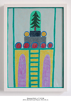 Emanuel Eckl  o. T. (Z 14) 2013, Buntstift auf Papier, 40 x 30 cm 