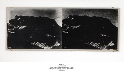 Erwin Kneihsl ohne Titel (Doppelbergmassiv), 2009 Silbergelatineabzug, Collage, Einzelabzug 19 x 49 cm 