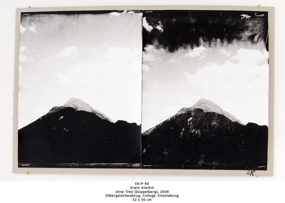 Erwin Kneihsl ohne Titel (Doppelberg), 2009 Silbergelatineabzug, Collage, Einzelabzug 32 x 50 cm