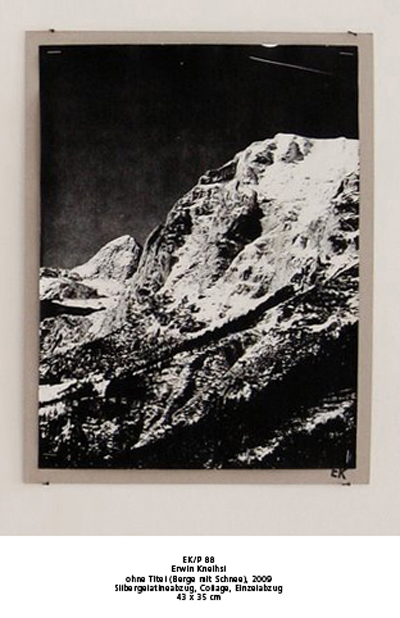 Erwin Kneihsl ohne Titel (Berge mit Schnee), 2009 Silbergelatineabzug, Collage, Einzelabzug 43 x 35 cm 