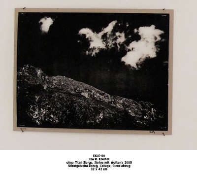 Erwin Kneihsl ohne Titel (Berge, Steine mit Wolken), 2009 Silbergelatineabzug, Collage, Einzelabzug 32 x 42 cm 