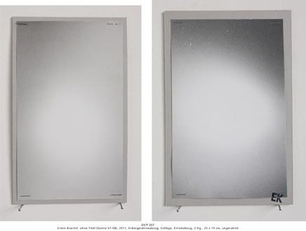EK/P 207 Erwin Kneihsl  ohne Titel (Sonne 57-58), 2011,  Silbergelatineabzug, Collage, Einzelabzug, 2 tlg., 25 x 15 cm, ungerahmt