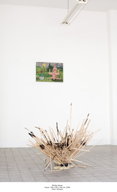 Phillip Zaiser Feuer, 130 x 90 x 120 cm, 2010 Holz, Schaum