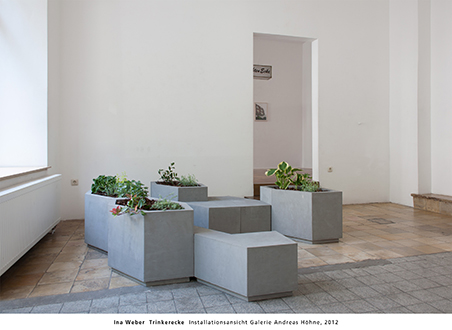 Ina Weber  Zur feuchten Ecke  Installationsansicht Galerie Andreas Hhne, 2012 