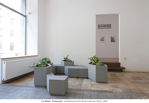 Ina Weber  Zur feuchten Ecke  Installationsansicht Galerie Andreas Hhne, 2012 