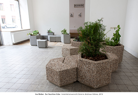 Ina Weber  Zur feuchten Ecke  Installationsansicht Galerie Andreas Hhne, 2012 