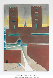 Stefan Mannel  Burg Neuenburg, 2012, Acryl auf Nessel, 150 x 100 cm 