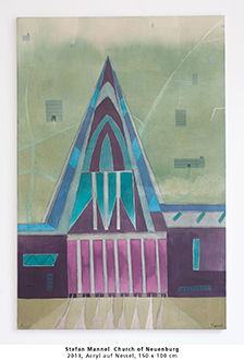 Stefan Mannel  Church of Neuenburg, 2013, Acryl auf Nessel, 150 x 100 cm 