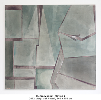 Stefan Mannel  Platine 2, 2012, Acryl auf Nessel, 140 x 150 cm 