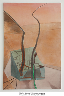 Stefan Mannel  Stromversorgung, 2013, Acryl auf Nessel, 120 x 80 cm 