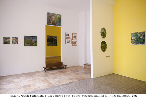 Humberto Poblete-Bustamante, Orlando Mostyn Owen  Giverny, Installationsansicht Galerie Andreas Hhne, 2012