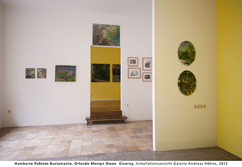 Humberto Poblete-Bustamante, Orlando Mostyn Owen  Giverny, Installationsansicht Galerie Andreas Hhne, 2012