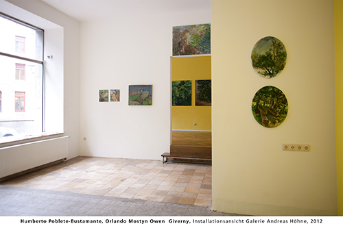 Humberto Poblete-Bustamante, Orlando Mostyn Owen  Giverny, Installationsansicht Galerie Andreas Hhne, 2012