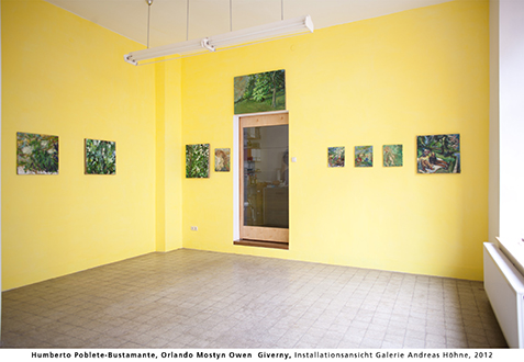 Humberto Poblete-Bustamante, Orlando Mostyn Owen  Giverny, Installationsansicht Galerie Andreas Hhne, 2012