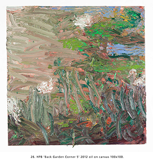 HPB ‘Back Garden Corner 5’ 2012 oil on canvas 100x100.