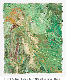 HPB ‘Taddeus Dans le Parc’ 2012 oil on canvas 30x25.5.