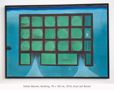 Stefan Mannel, Building, 70 x 100 cm, 2010, Acryl auf Nessel
