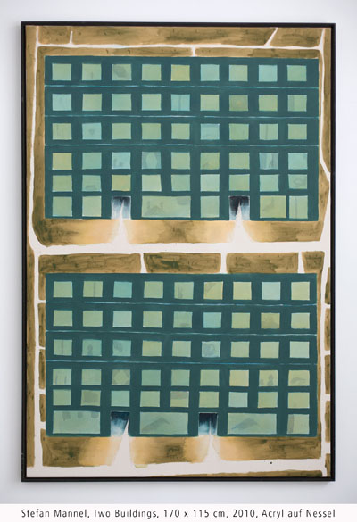 Stefan Mannel, Two Buildings, 170 x 115 cm, 2010, Acryl auf Nessel