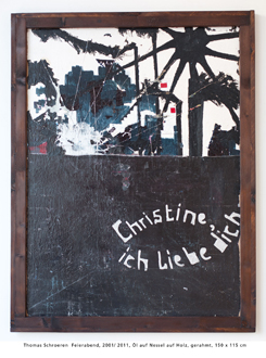 Thomas Schroeren  Feierabend, 2001/ 2011, l auf Nessel auf Holz, gerahmt, 150 x 115 cm