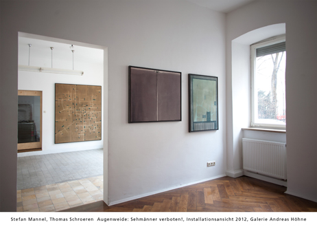 Stefan Mannel, Thomas Schroeren  Augenweide: Sehmnner verboten!, Installationsansicht 2012, Galerie Andreas Hhne