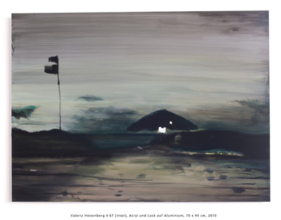 Valeria Heisenberg 67 (Insel), Acryl und Lack auf Aluminium, 70 x 95 cm, 2010 