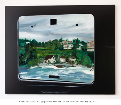 Valeria Heisenberg 71 (Zugfenster), Acryl und Lack auf Aluminium, 105 x 135 cm, 2011
