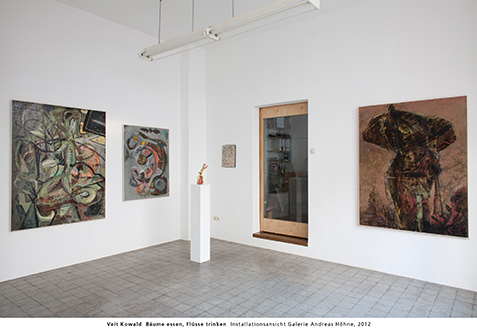 Veit Kowald  Bume essen, Flsse trinken  Installationsansicht Galerie Andreas Hhne, 2012 