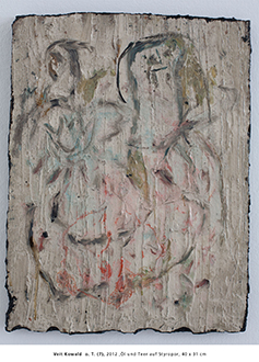 Veit Kowald  o. T. (7), 2012 , l und Teer auf Styropor, 40 x 31 cm 